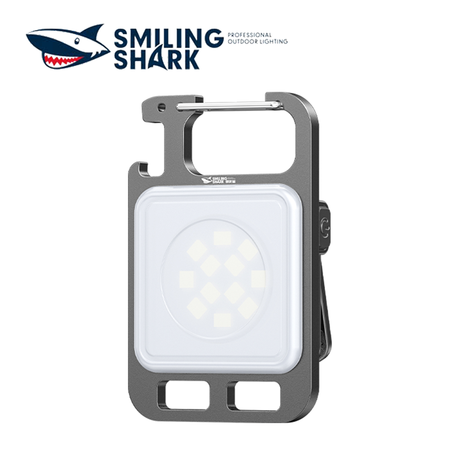 Smiling Shark Mini Portable COB LED Flashlight Light USB Rechargeable Work Light Outdoor Camping Emergency Flashlight