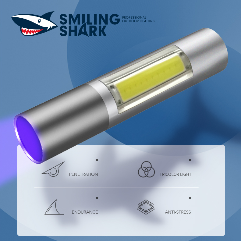 Smiling Shark Personal USB Flashlight - Super Brights, gut Rugged and Q3R6