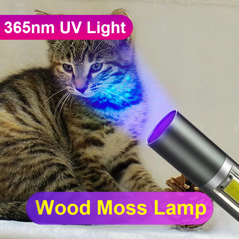 Smiling Shark UV Flashlight 365 nm Ultraviolet Blacklight Flashlite for Pet Urine Detection,Dry Stains,Bed Bug,Scorpion,Dog/Cat Urine Light Detector